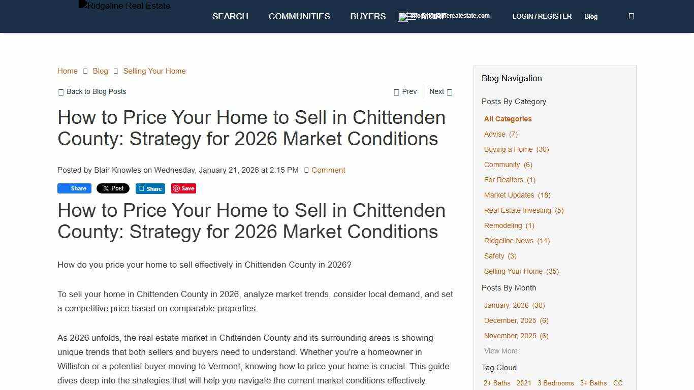 How to Price Your Home to Sell in Chittenden County: Strategy for 2026 Market Conditions